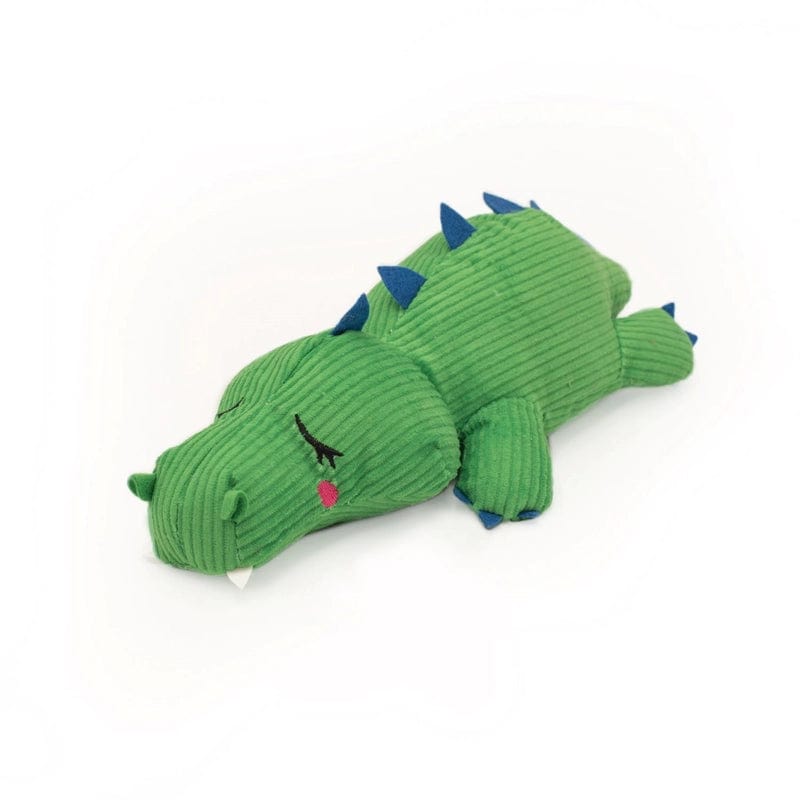 Zippy Paws Snooziez with Silent Shhhqueaker - Alligator Dog Toys