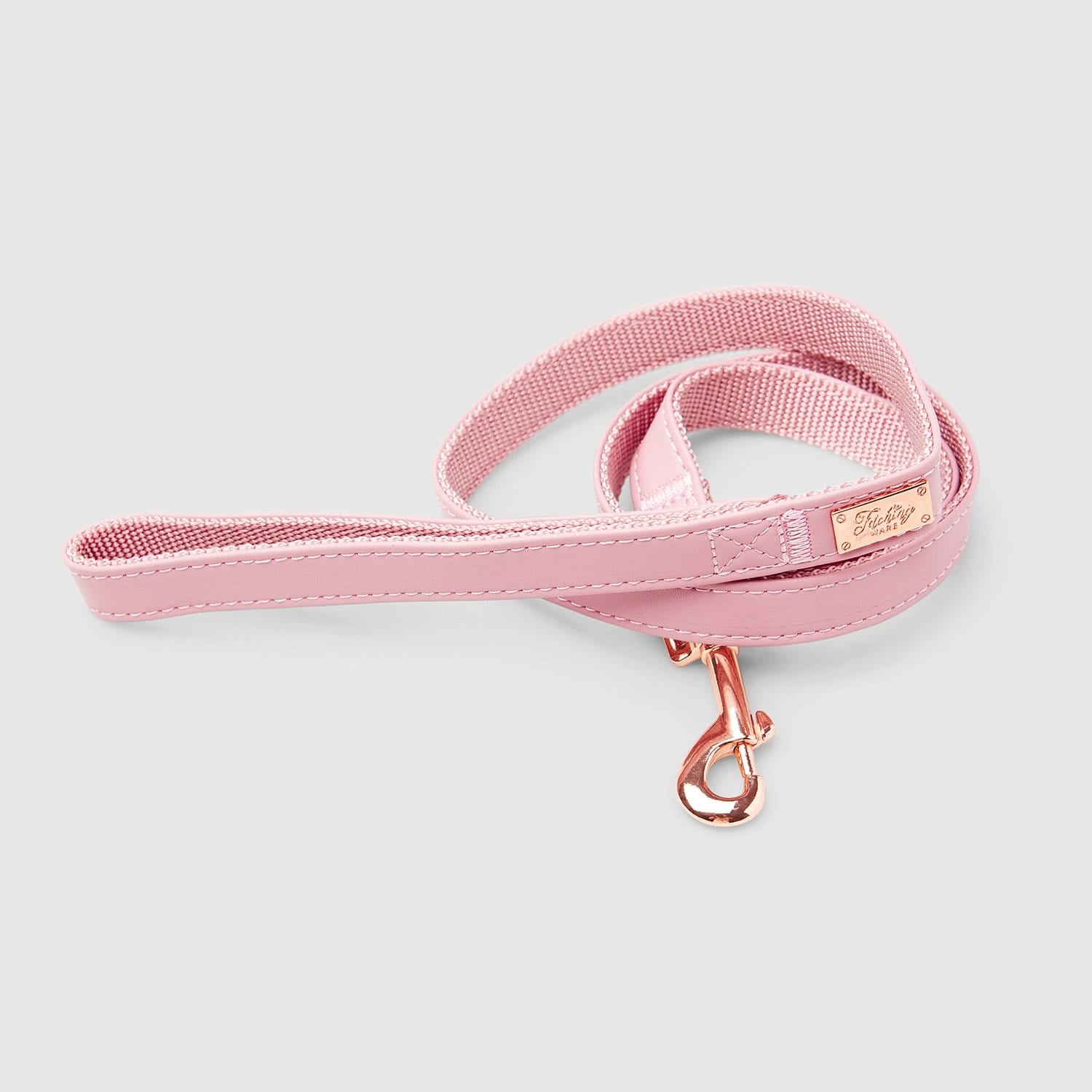 Rosa Dog or Cat Lead w Rose Gold Pink Pet Leash Fetching Ware